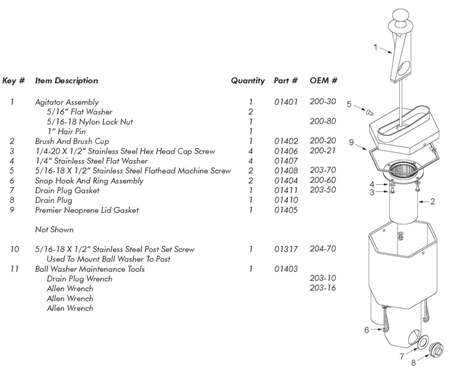SG01425PremierBallWasher partslist